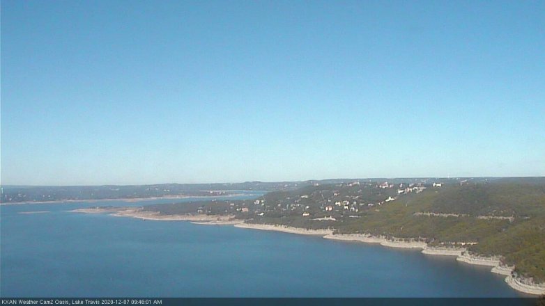 Lake Travis webcam, December 7, 2020 9:45 AM CT