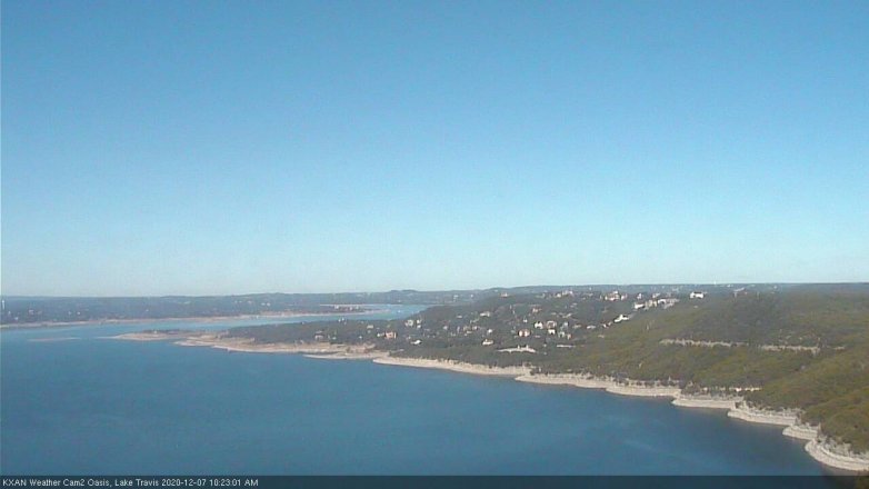 Lake Travis webcam, December 7, 2020 10:25 AM CT