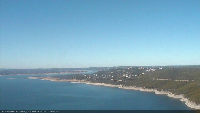 Lake Travis webcam, December 7, 2020 11:45 AM CT