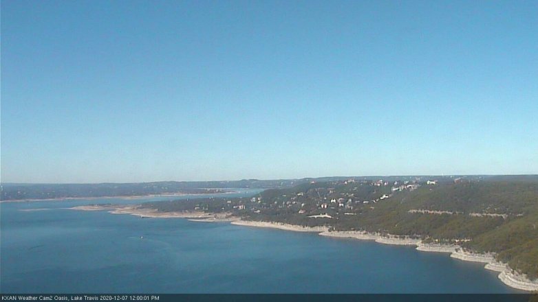 Lake Travis webcam, December 7, 2020 12:00 PM CT