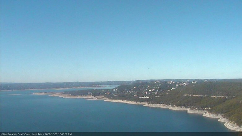 Lake Travis webcam, December 7, 2020 12:45 PM CT