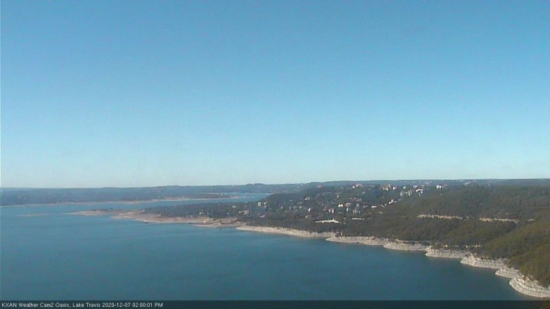 Lake Travis webcam, December 7, 2020 2:00 PM CT