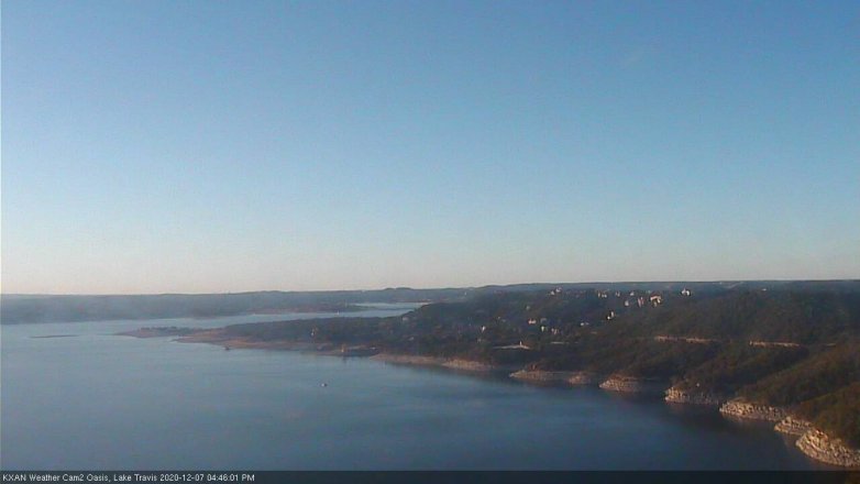 Lake Travis webcam, December 7, 2020 4:45 PM CT