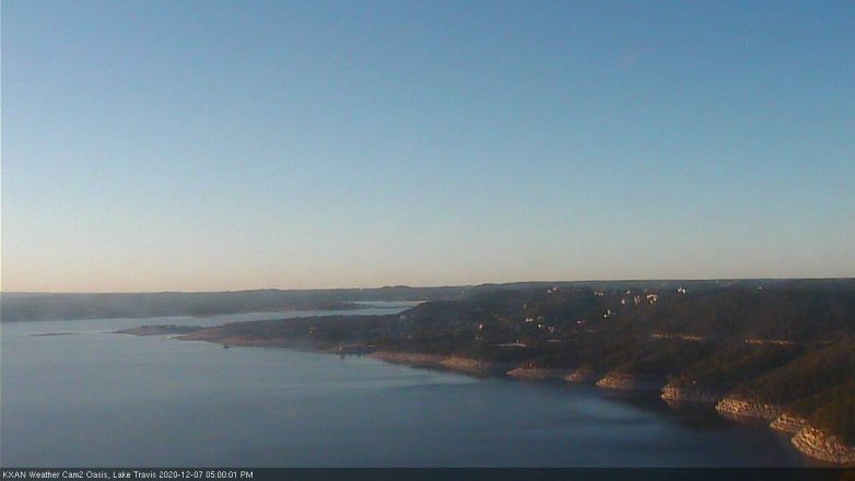 Lake Travis webcam, December 7, 2020 5:00 PM CT