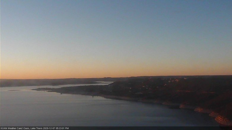 Lake Travis webcam, December 7, 2020 5:25 PM CT