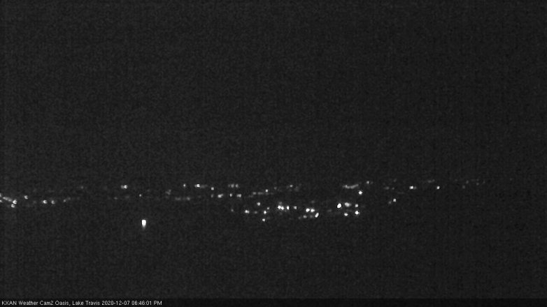 Lake Travis webcam, December 7, 2020 6:45 PM CT