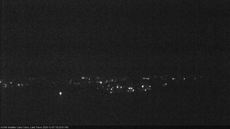 Lake Travis webcam, December 7, 2020 10:25 PM CT