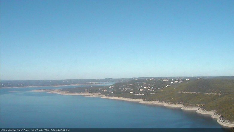 Lake Travis webcam, December 8, 2020 9:45 AM CT