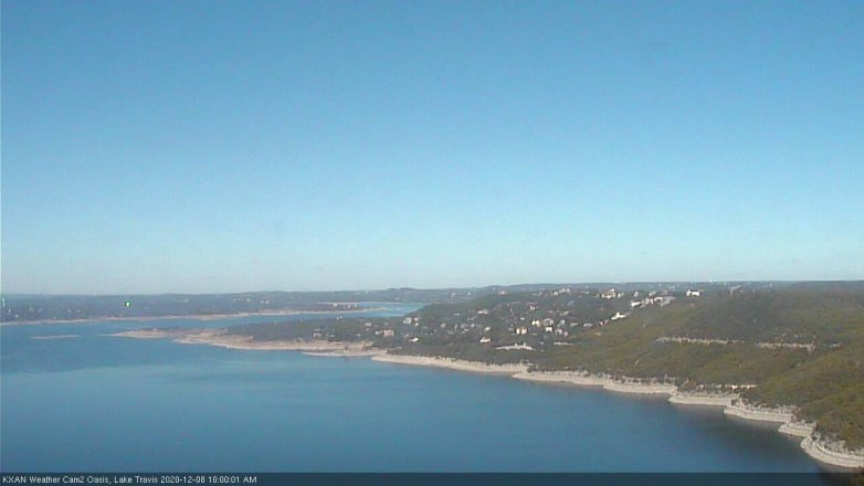 Lake Travis webcam, December 8, 2020 10:00 AM CT