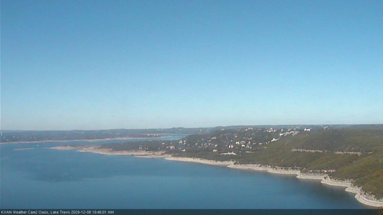 Lake Travis webcam, December 8, 2020 10:45 AM CT