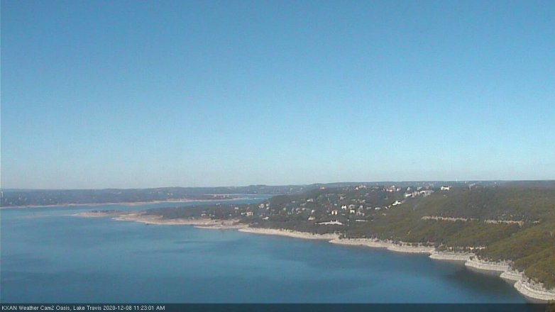 Lake Travis webcam, December 8, 2020 11:25 AM CT