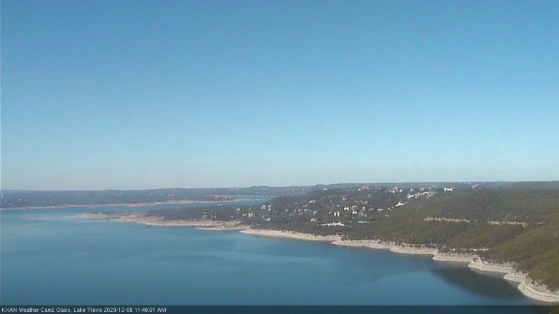 Lake Travis webcam, December 8, 2020 11:45 AM CT