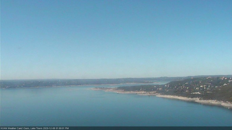 Lake Travis webcam, December 8, 2020 1:00 PM CT