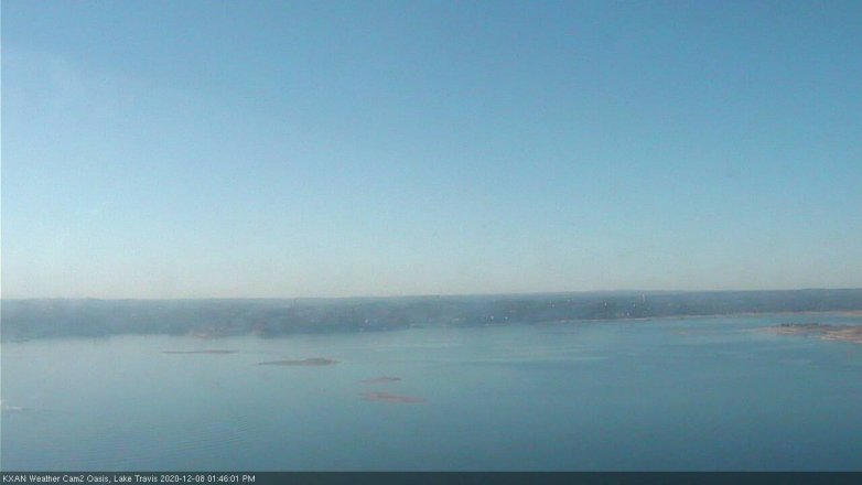 Lake Travis webcam, December 8, 2020 1:45 PM CT