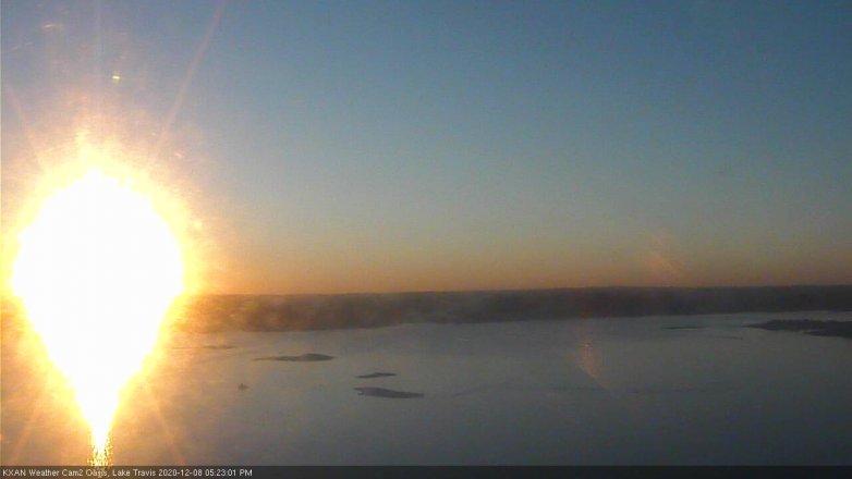 Lake Travis webcam, December 8, 2020 5:25 PM CT