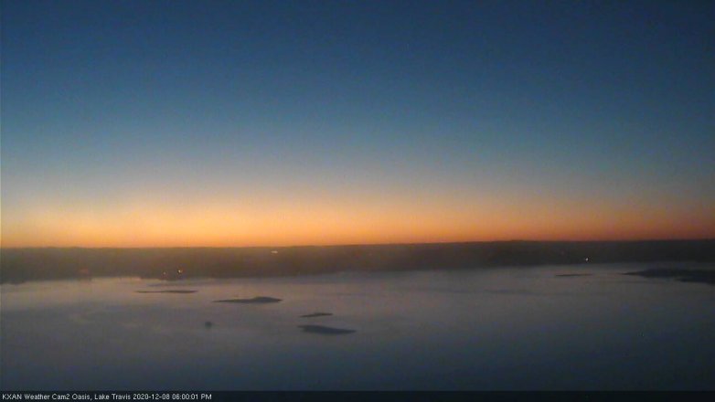 Lake Travis webcam, December 8, 2020 6:00 PM CT