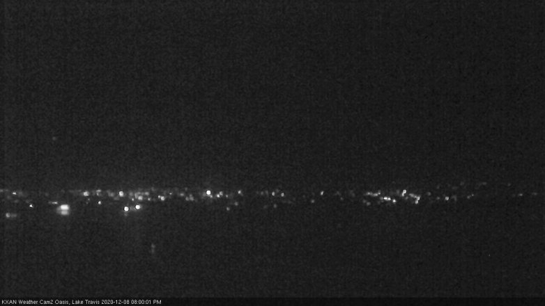 Lake Travis webcam, December 8, 2020 8:00 PM CT