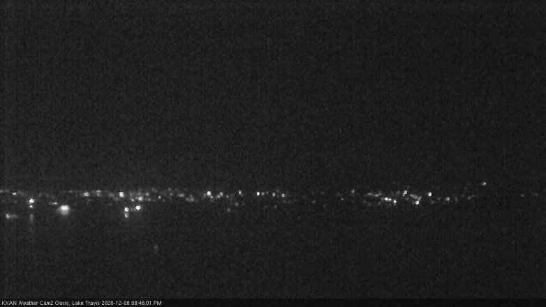 Lake Travis webcam, December 8, 2020 8:45 PM CT
