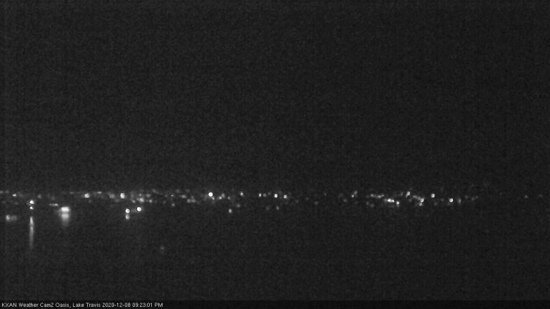 Lake Travis webcam, December 8, 2020 9:25 PM CT