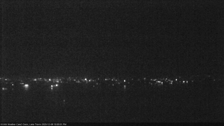 Lake Travis webcam, December 8, 2020 10:00 PM CT