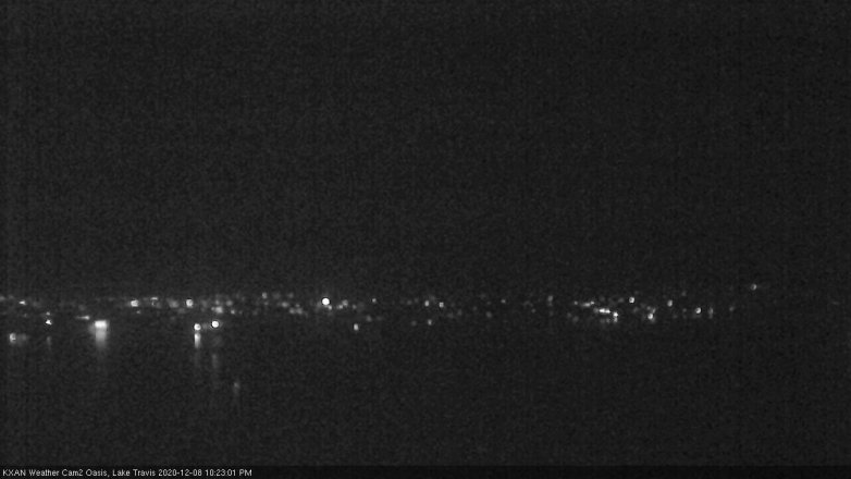 Lake Travis webcam, December 8, 2020 10:25 PM CT