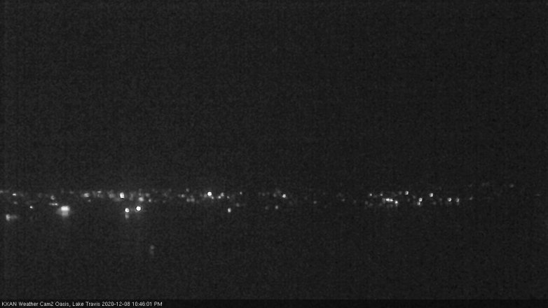 Lake Travis webcam, December 8, 2020 10:45 PM CT