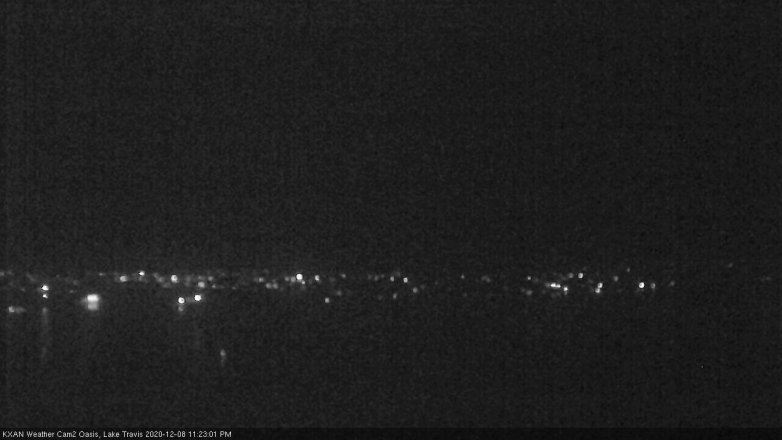 Lake Travis webcam, December 8, 2020 11:25 PM CT