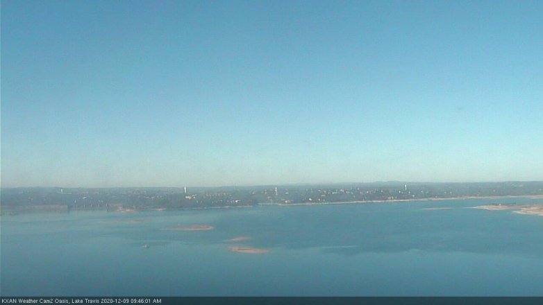 Lake Travis webcam, December 9, 2020 9:45 AM CT