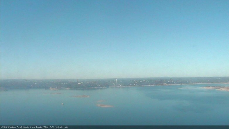 Lake Travis webcam, December 9, 2020 10:25 AM CT