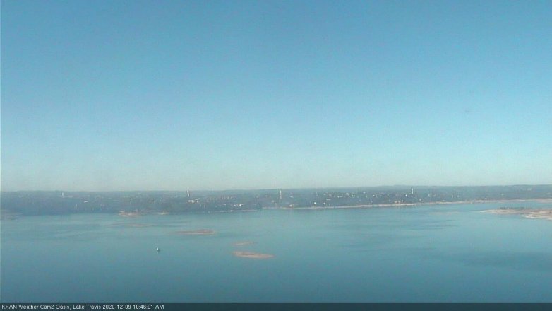 Lake Travis webcam, December 9, 2020 10:45 AM CT