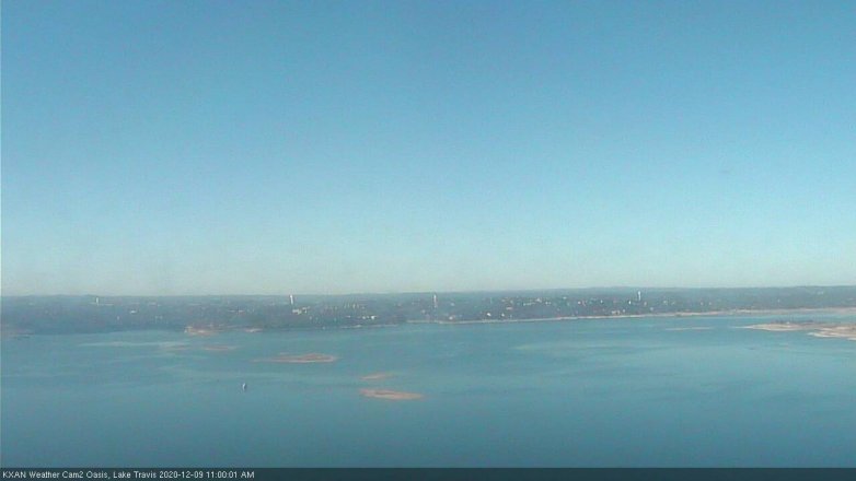 Lake Travis webcam, December 9, 2020 11:00 AM CT