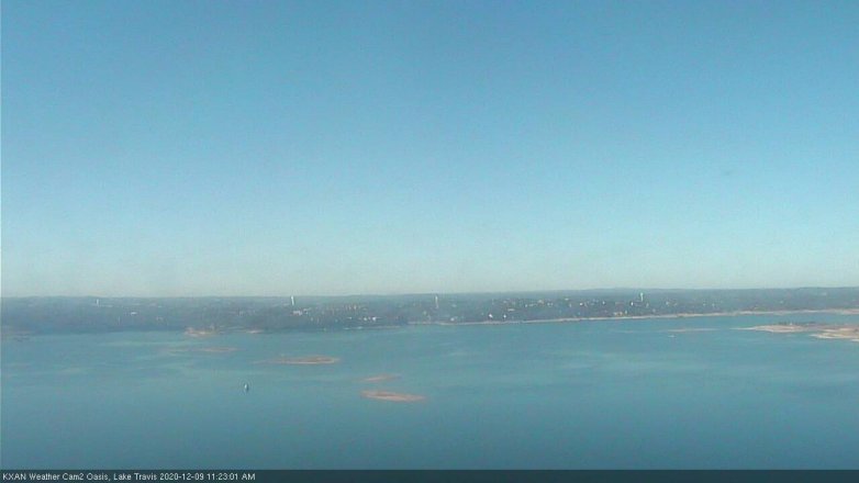 Lake Travis webcam, December 9, 2020 11:25 AM CT