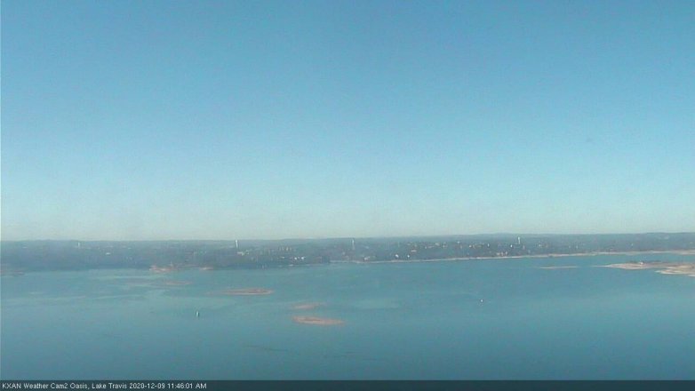 Lake Travis webcam, December 9, 2020 11:45 AM CT