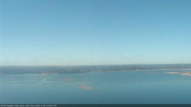 Lake Travis webcam, December 9, 2020 12:00 PM CT
