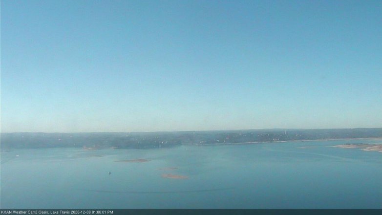 Lake Travis webcam, December 9, 2020 1:00 PM CT