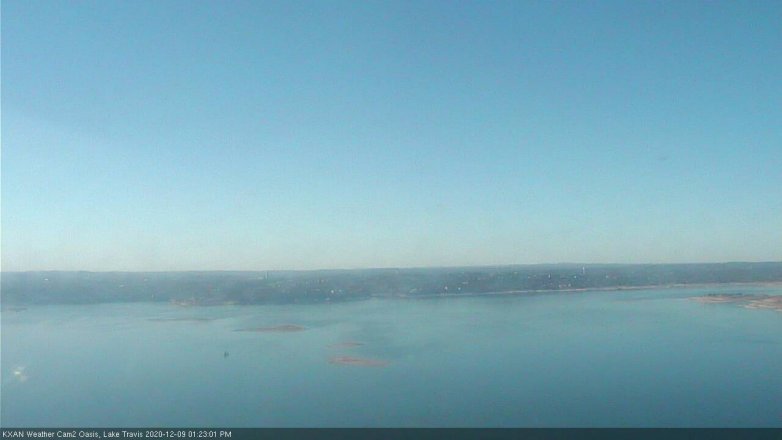 Lake Travis webcam, December 9, 2020 1:25 PM CT