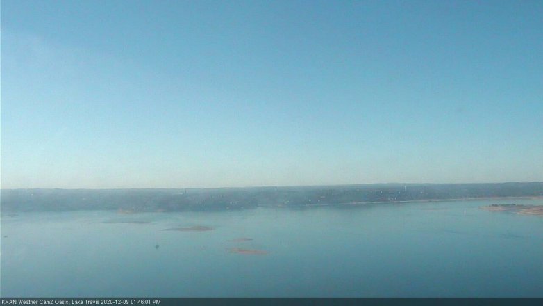 Lake Travis webcam, December 9, 2020 1:45 PM CT