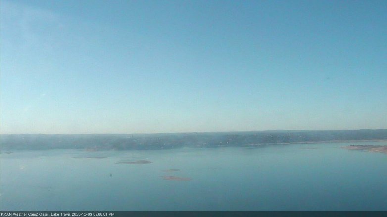 Lake Travis webcam, December 9, 2020 2:00 PM CT
