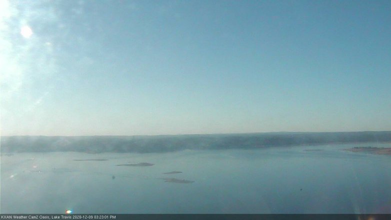 Lake Travis webcam, December 9, 2020 3:25 PM CT