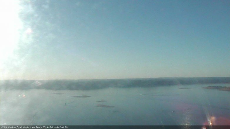 Lake Travis webcam, December 9, 2020 3:45 PM CT