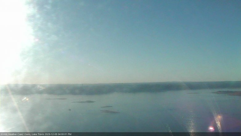 Lake Travis webcam, December 9, 2020 4:00 PM CT