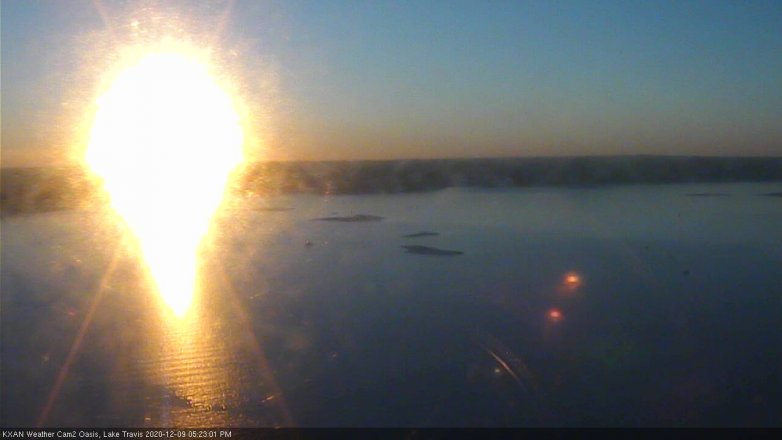 Lake Travis webcam, December 9, 2020 5:25 PM CT