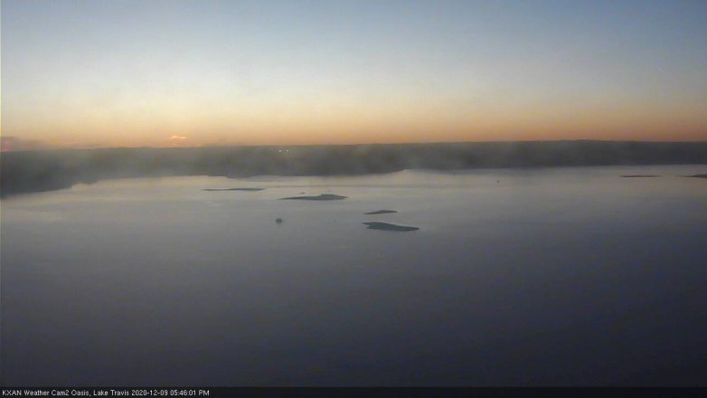 Lake Travis webcam, December 9, 2020 5:45 PM CT