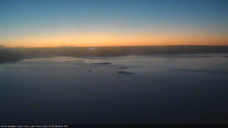 Lake Travis webcam, December 9, 2020 6:00 PM CT