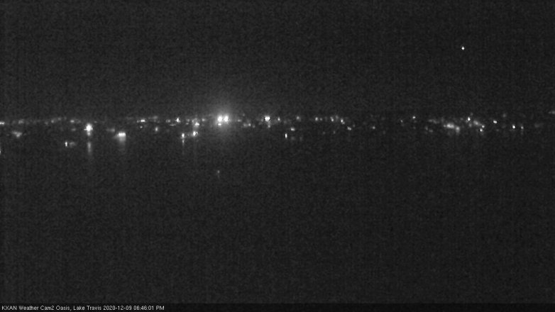 Lake Travis webcam, December 9, 2020 6:45 PM CT