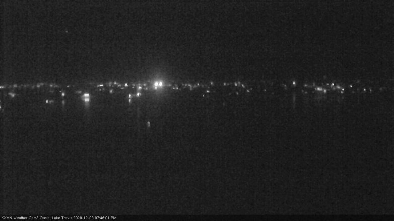 Lake Travis webcam, December 9, 2020 7:45 PM CT