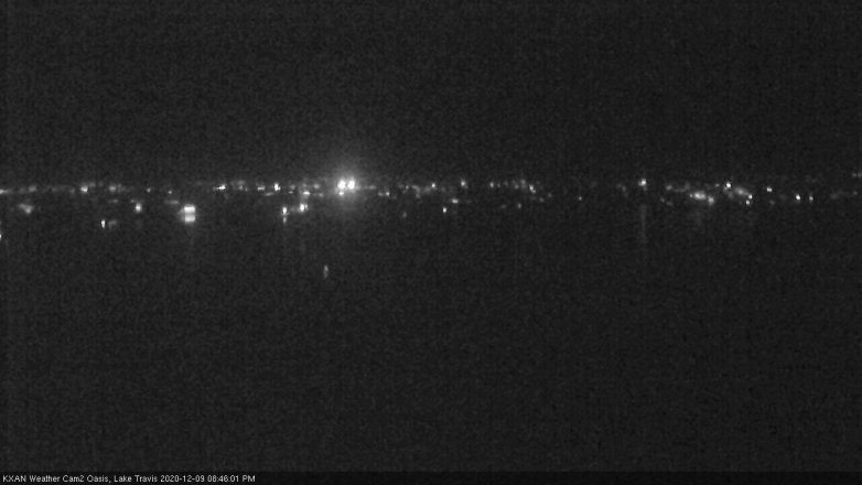 Lake Travis webcam, December 9, 2020 8:45 PM CT