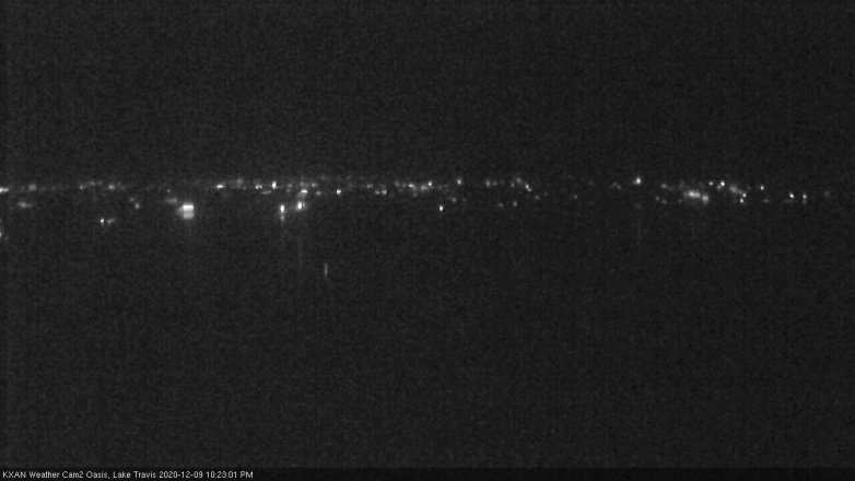 Lake Travis webcam, December 9, 2020 10:25 PM CT