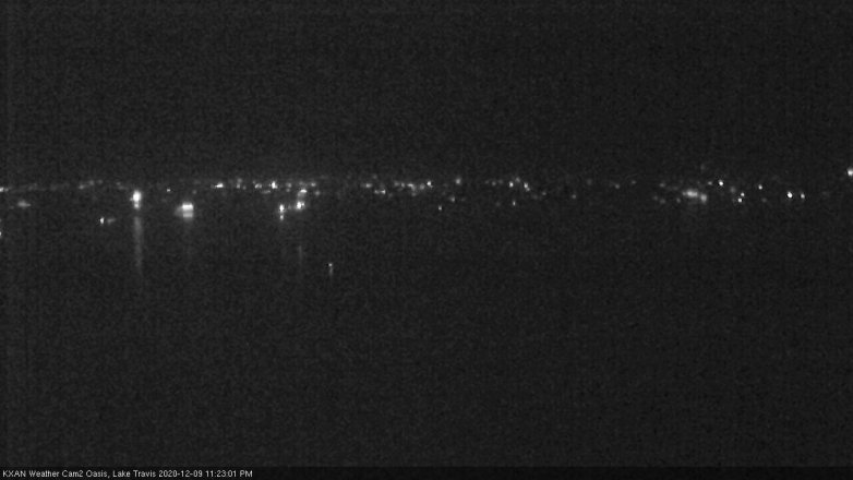 Lake Travis webcam, December 9, 2020 11:25 PM CT