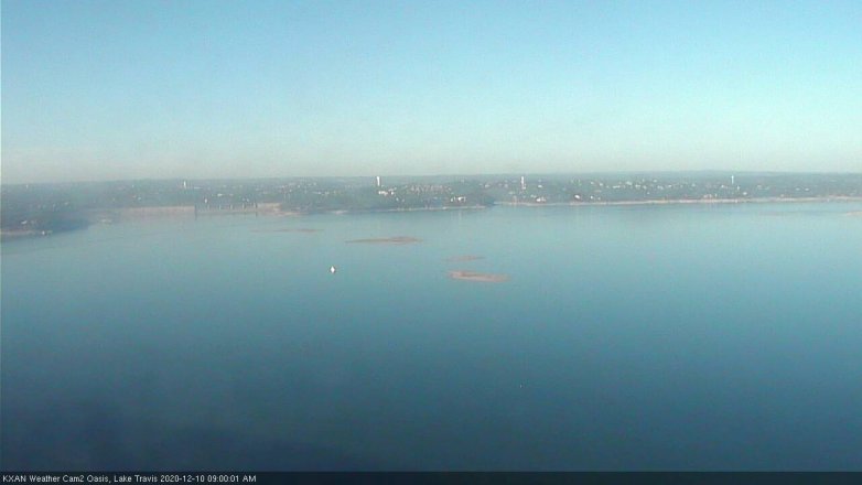 Lake Travis webcam, December 10, 2020 9:00 AM CT